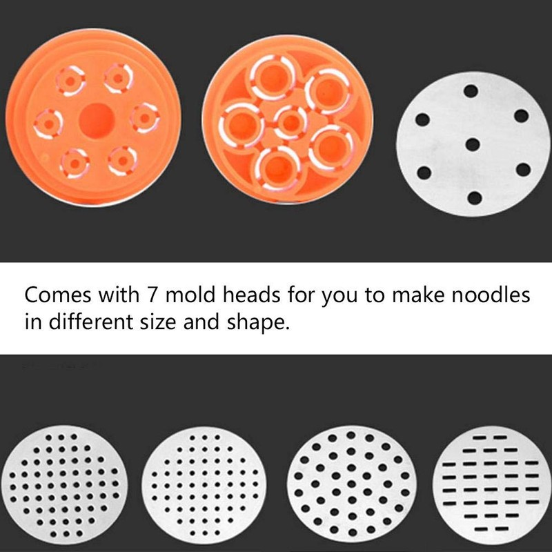 Noodle Machine, Manual Stainless Steel Noodle Machine with 7 Mold
