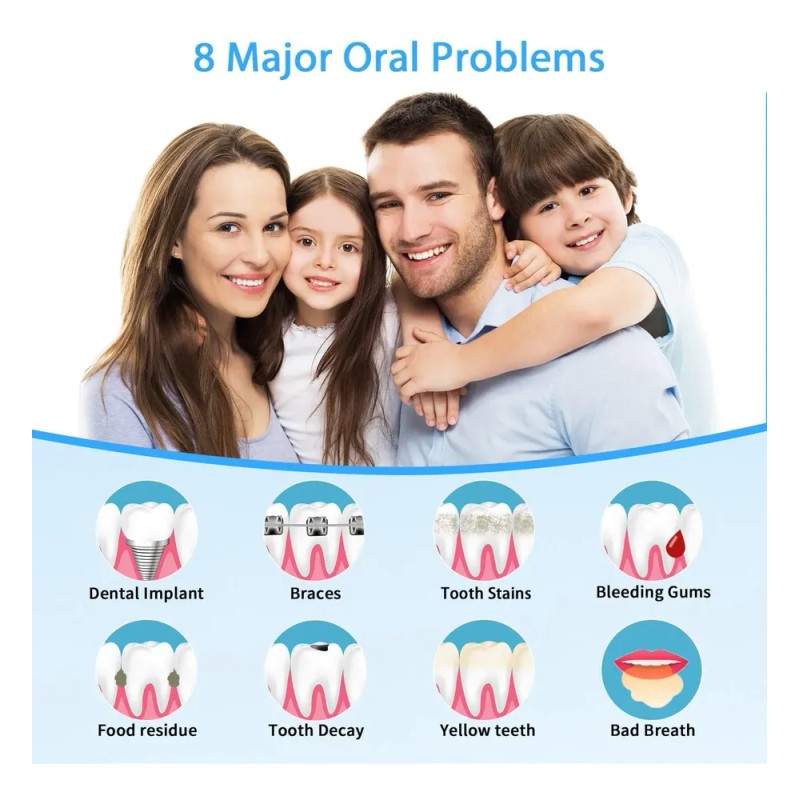 Hilo Dental Turewell Water Con 8 Puntas Y 10 Niveles