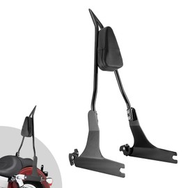 Wsays 26" Tall Sissy Bar Quick Detachable Passenger Backrest Gloss Black Compatible with Harley Dyna Low Rider FXDL/S Street Bob FXDB Super Glide FXD/C Wide Glide FXDWG 2005-2017