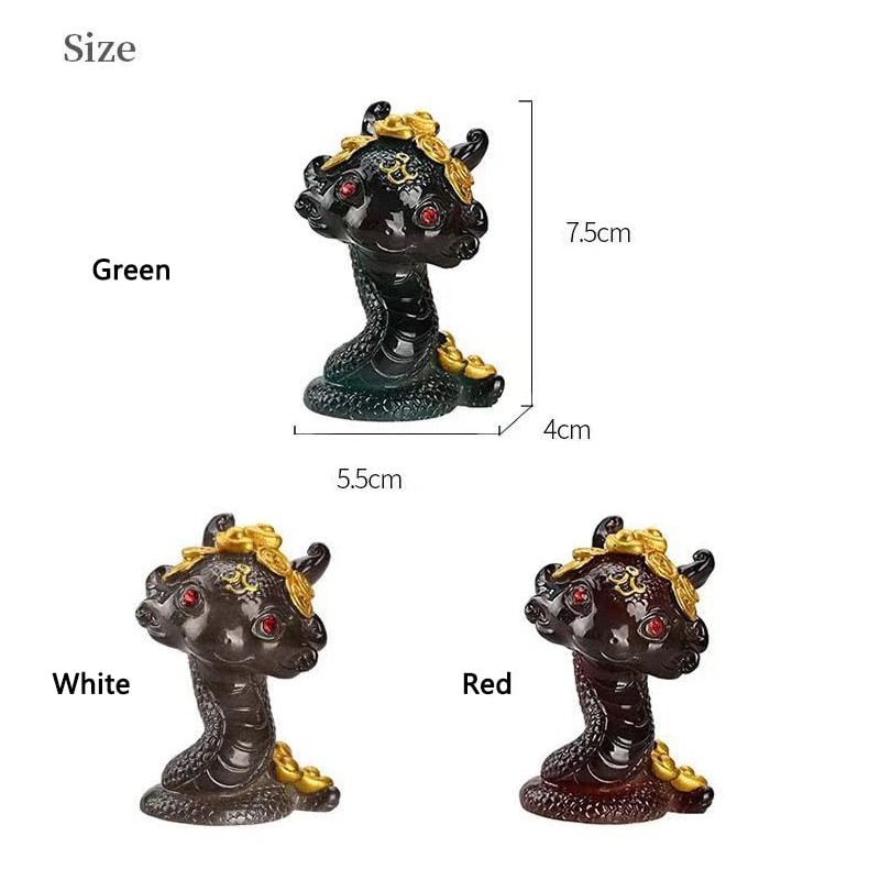 Handcrafted Color-Changing Resin Snake Tea Pet – A Symbol of