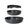 GiPP Ceramic Non Stick Frying Pans Set Removable Handle, Dishwasher
