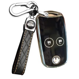 ontto TPU Car Key Fob Cover Fit for Honda Civic Accord Jazz CRV HRV CRZ for Acura TL TSX ZDX RSX 2 Buttons Flip Key Case Shell Holder Bag Keychain Protective Accessories Black