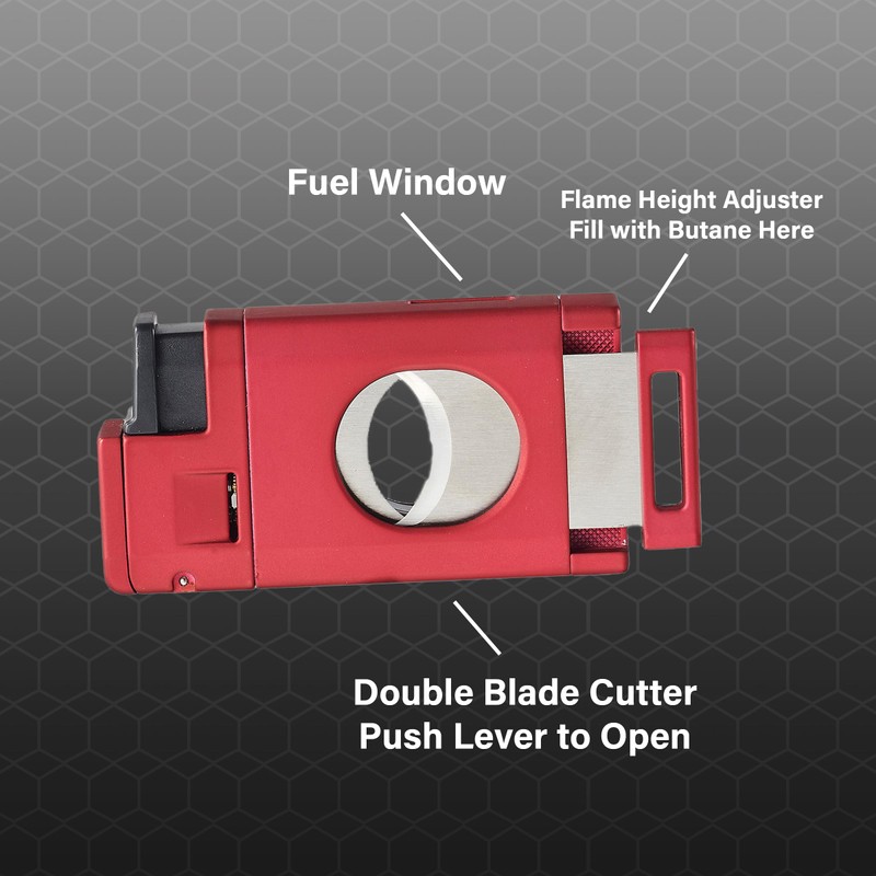 Visol LighCut Butane Torch Lighter Triple Flame Refillable Gas Lighter,