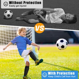 Soccer Shin Guards for Kids 5-18, Youth Kids Shin Guards Pads and 2 Pairs Sleeves with Optimized Insert Pocket for Boys Girls Teens Football Games Soccer Gear Equipment, White and Gray