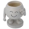 Flower Pot Cute Smile Standing Succulent Flowerpot Fadeless Resin Plant
