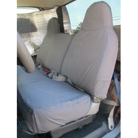 Durafit Seat Covers, F222 Gray Waterproof Seat Covers for 1997-1998 Ford F150 Solid Bottom 40/60 Split Back Seat with Molded Headrests