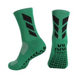 MENDENG Green Socks for Soccer Youth Non Slip Non Skid Socks for Hospital Yoga Football Basketball Soccer Training Equipment Running Socks