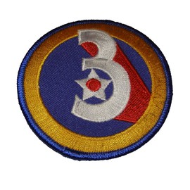 3RD AIR Force Round Shoulder Patch - Color - Veteran Owned Business.