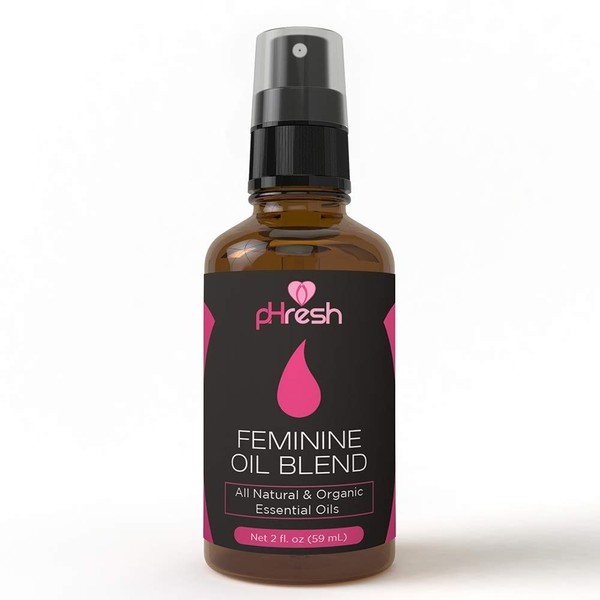 pHresh Feminine Spray - 100% All Natural Yoni Oil for Women - with Tea Tree, Lemongrass, Orange Essential Oils - 2 oz
