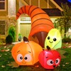 COMIN Thanksgiving Inflatables 5.6FT Long Fruit Combo with Built-in LEDs