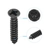 uxcell M3 x 16mm Wood Screws Phillips Flat Head Carbon
