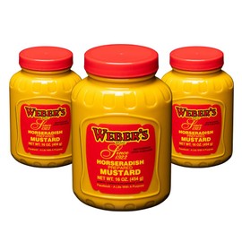 Buffalo's Own Weber's Brand Original Horseradish Mustard 16oz - Pack of 3