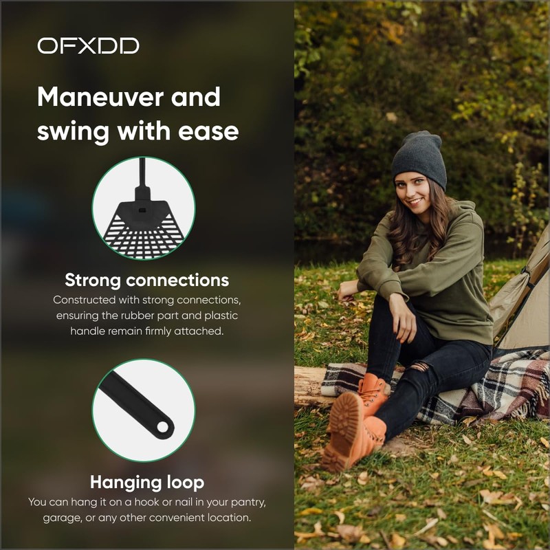 OFXDD Rubber Fly Swatter, Long Fly Swatter Pack, Fly Swatter