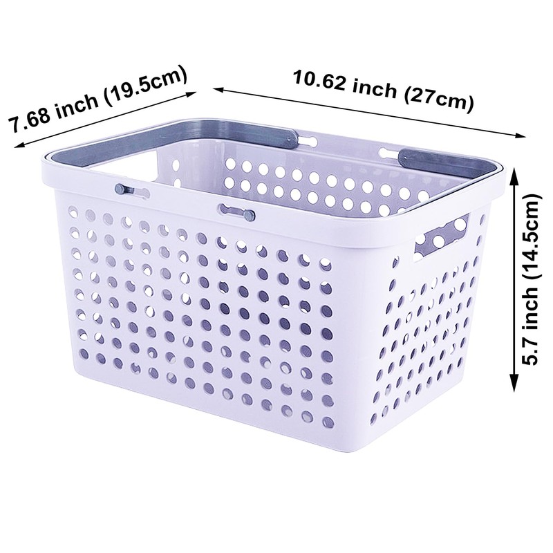 MINDFARGE Plastic Shower Caddy Basket with Handles, Cleaning Supply for