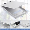 Metal Clipboard with Storage,Form Holder Portfolio Aluminum Metal Binder with