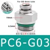 10-Pack PC4-M5 304 Stainless Steel Pneumatic Quick Connect Fittings
