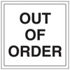 Vsafety 71055AT-S'Out of Order' Sign, Square, 200 mm x 200