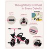 KRIDDO Tricycle for 2-5 Year Olds - Pink Toddler Trike