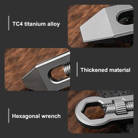 Mini Pry Bar, EDC Crowbar Pry Bar, TC4 Titanium Pocket Crowbar, Key Chain Multitool Tool for Outdoor Camping, Jungle Adventure, Hunting