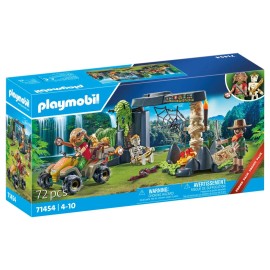Playmobil Jungle Treasure Hunt Playset With Figures Quad And Accessories For Kids Ages ...