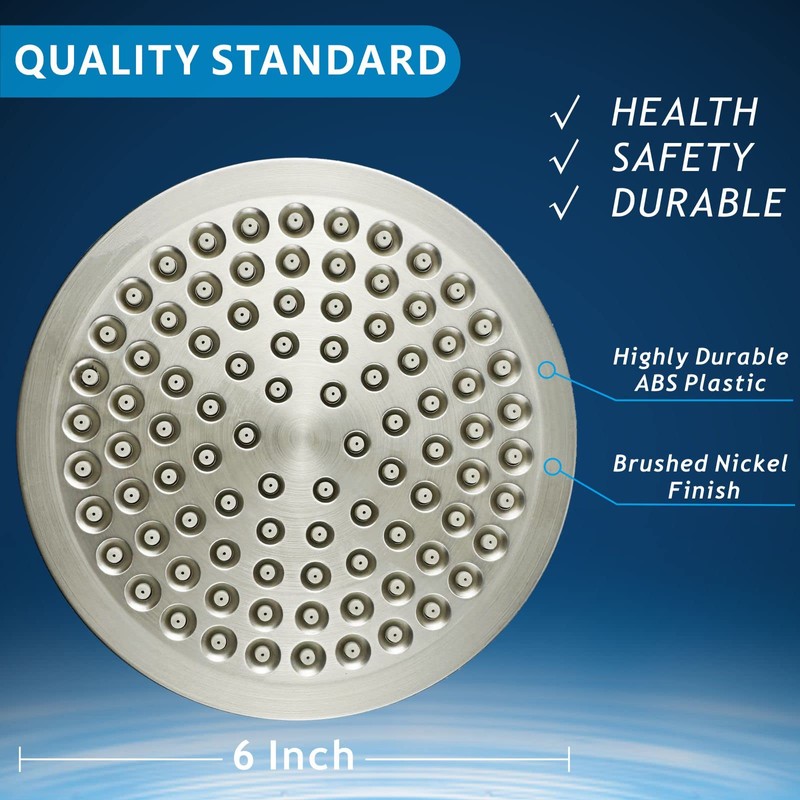 Nuodan High Pressure Rain Shower Head with 11'' Extension Arm