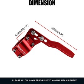 RULLINE Turn Signal Lever Extender Car Styling Adjustment Steering Wheel Signal Rod Extension Turn Signal Lever Position Kit Aluminium (Red)