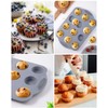 CG&CO. 2-Pack 12-Cup Silicone Mini Muffin Pan - BPA Free,