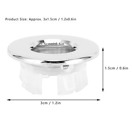 Overflow Ring for Sink Brass Round Sink Overflow Rings Decorative Bath Overflow Cover Insert in Hole Replacement Parts Universal Replacement Overflow Ring for Sink