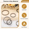 sourcing map Titanium Keychain Rings, 2 Pcs 1.14/0.9 Inch Split