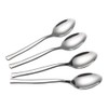 Qskely Cucharas de postre de acero inoxidable de 12 piezas,