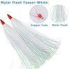 Fishing Teasers, 9pcs Bucktail Teasers Mylar Flash Teaser Tail for