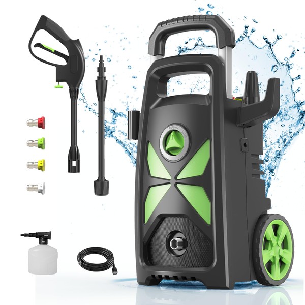 Pressure Washer, SWIPESMITH, Power Washer Machine with Hose Reel,4 Quick