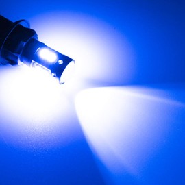 Nanpoku T10 LED Blue Explosive Light 12V 24V Position Lamp Room Lamp with CANBUS Canceller, Non-Polarized, Lens 3030 SMD 10 Ream, 2.4W, Blue, Pack of 2 ()