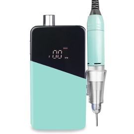 Electric Nail Drill Machine,Lumcrissy Portable Rechargeable 35000 rpm Electric Nail File E-File ,Electric Acrylic Nail Tools ,Polishing,Nail Removing (Light Green)