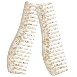 OATIPHO 2pcs Wide Tooth Static Hair Combs for Thick Curly Wavy Hair Lightweight Plastic Brushes for Smooth Styling and Reducing Frizz