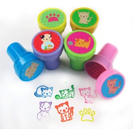 Tiny Mills 24 Pcs Cat Stampers for Kids