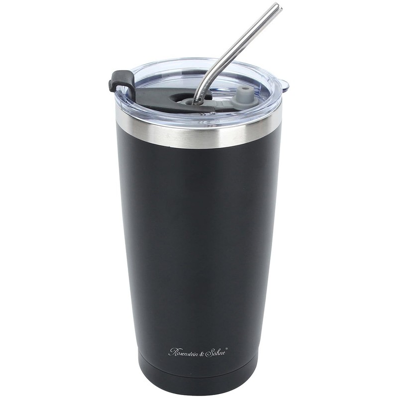 Rosenstein & Söhne Set of 4 Double Walled Insulated Mugs,