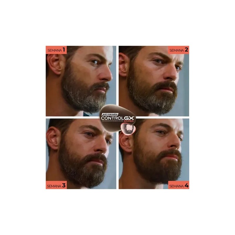 Just For Men Shampoo Desvanecedor Control Gx Barba 2-pack