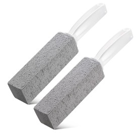 Mmaxboss 2 PCS Cepillo de Inodoro de Piedra Pómez,Piedra Pomez para Baño con Mango,Cepillo de Limpieza de Inodoro de Piedra pómez para Manchas de Agua Dura en Inodoros,Parrillas,Azulejos y Lavabos