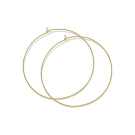 James Michelle Jewelry: Hoop Earrings for Women – Lifetime Color Guarantee – Waterproof, Non-Tarnish, Hypoallergenic, Gold PVD Coated – Perfect for Beach, Weddings, Gifts – Large, 2 ⅜” Diameter