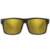 TOROE TR90 Square Frame Grade A Polarized Black Emblem Sunglasses