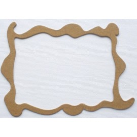Unbranded {4} *WAVY TIPPED FRAME* Picture Frames Bare Chipboard Die Cuts - 3 1/4" x 4 3/8"