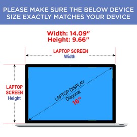 Artemis Shields Matte Anti Glare Premium Film Screen Protector compatible for HP Spectre 2in1 16 Inch UHD Touchscreen Laptop 16f0023dx [2 Pack]