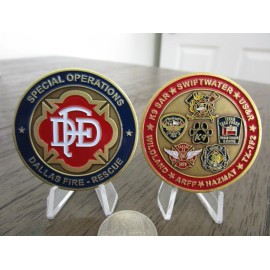 Dallas Fire Department Special Operations K9 SAR HAZMAT ARFF FDD Challenge Coin