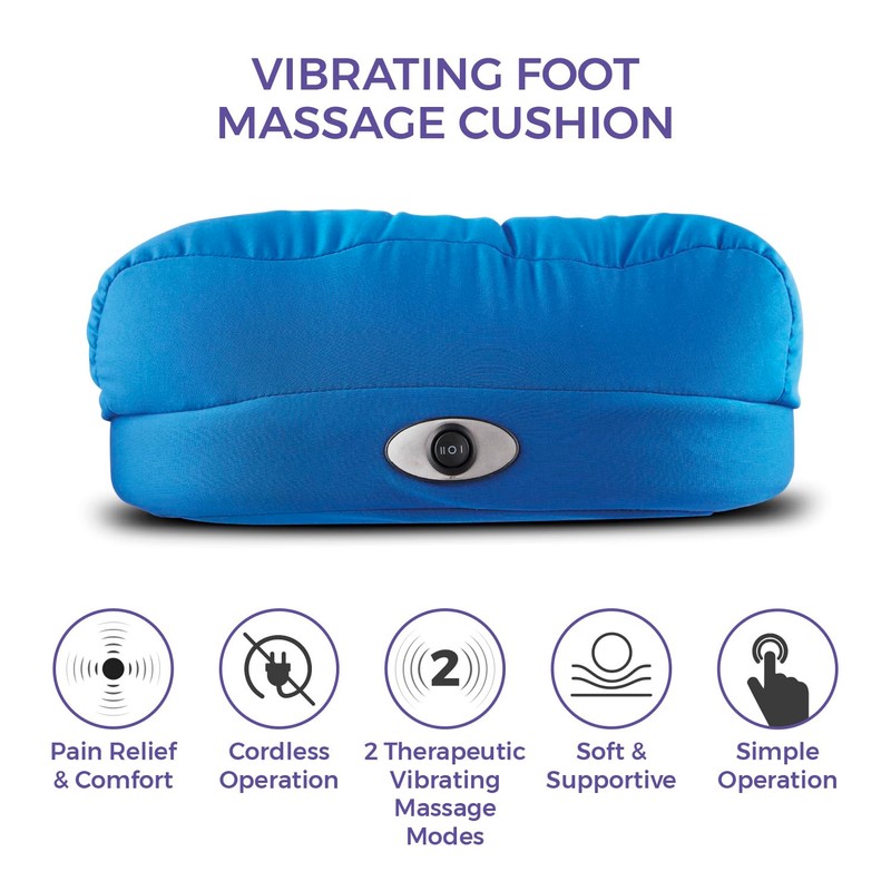 Carmen C81229 Vibrating Foot Massage Cushion with 2 Vibration Massage