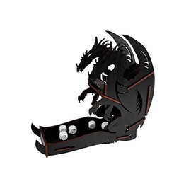 e-Raptor ERA19037 Dice Tower Dragon Board Game, Black, Large