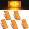 NPAUTO 5pcs Freightliner Cab Lights 6 LED Amber Roof Top