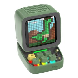 Divoom Ditoopro Retro Bluetooth Speaker, Pixel Art Speaker with LED Display, Loud Portable Speaker, Cute Desk Speaker, Vintage Gift for Christmas, Green