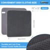 KinHwa Microfiber Dish Cloths for Washing Up Drying Towels Waffle