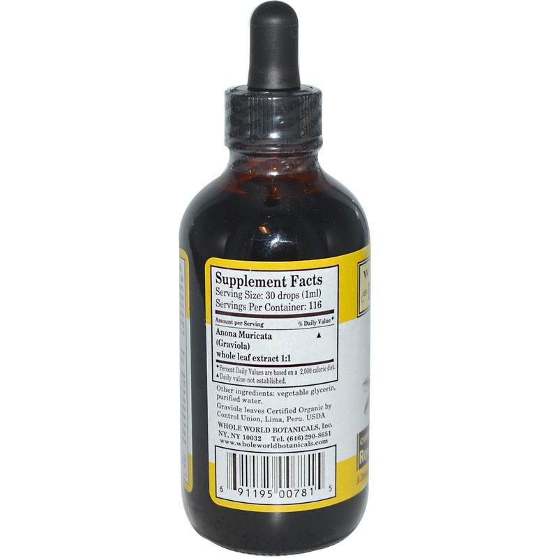 Whole World BOTANICALS Graviola Liquid Extract, 4 OZ
